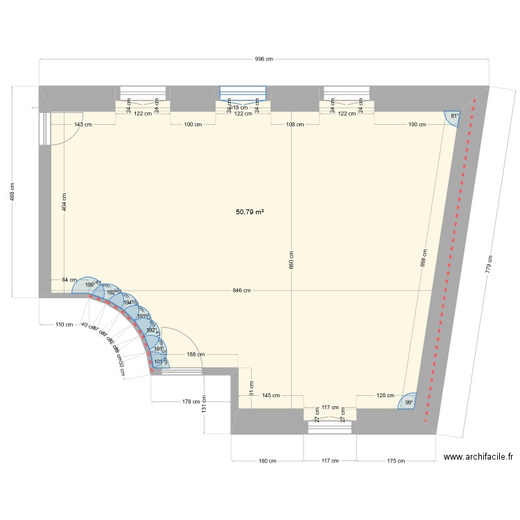 6Tunnel bas cotations corrigées. Plan de 0 pièce et 0 m2