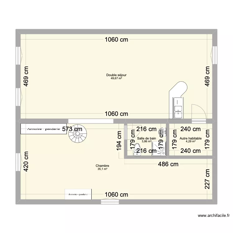 VINCENDEAU R+1. Plan de 