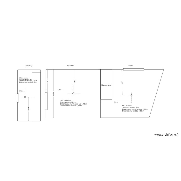 Plafond chambre Bureau Dressing. Plan de 0 pièce et 0 m2
