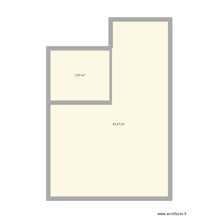 Agrandissement maison. Plan de 2 pièces et 49 m2