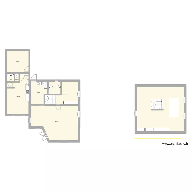 BASE TRAVAILLE COMPLETE 1. Plan de 9  et 174 m²