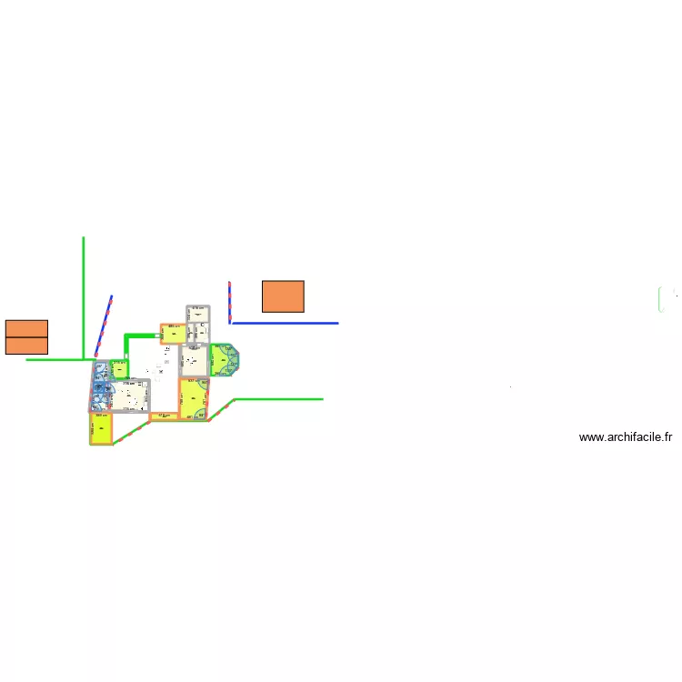escalier invers&eacute;  maison2 . Plan de 
