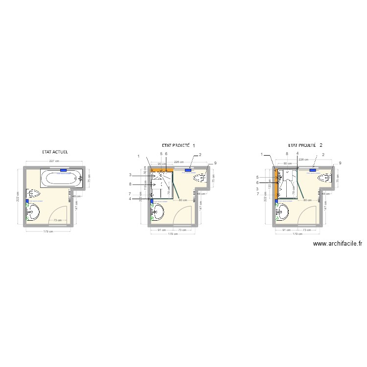 dossier MONTANA. Plan de 3 pièces et 13 m2