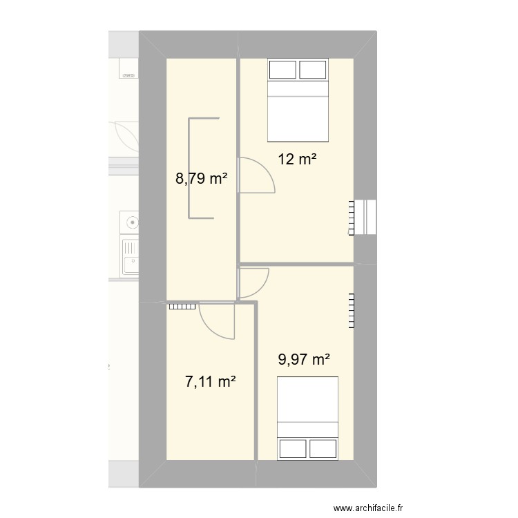 Labergement 2. Plan de 10 pièces et 103 m2