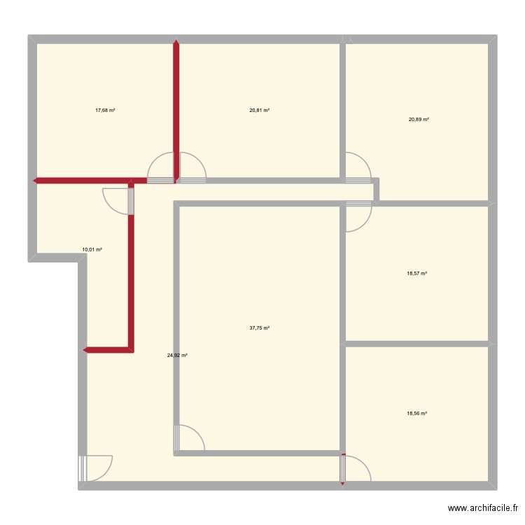 Montaigne 2. Plan de 8 pièces et 169 m2