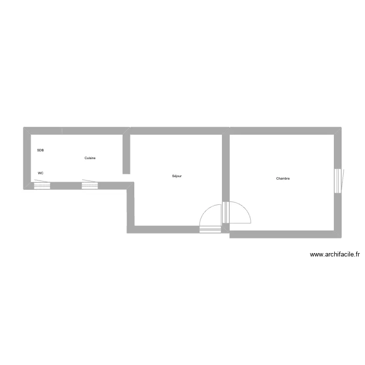 RDC droite Asni&egrave;res. Plan de 