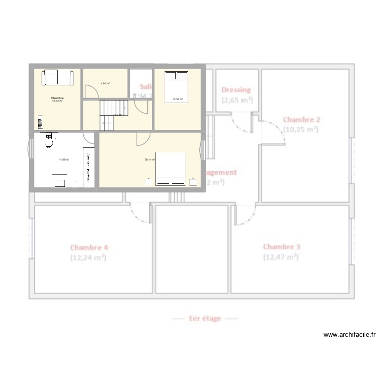 MAison du bonheur 2 eme etage. Plan de 0 pièce et 0 m2