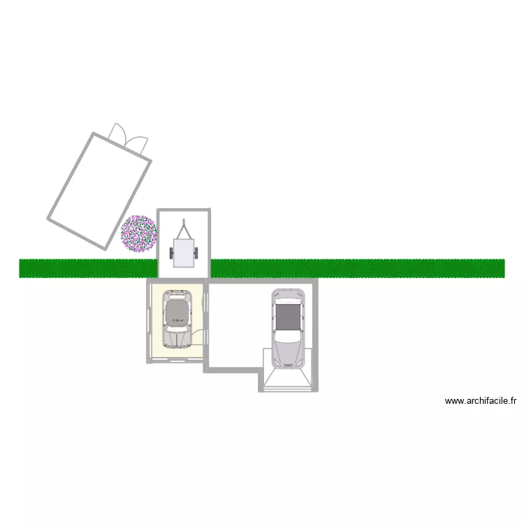 Projet Garage. Plan de 1  et 11 m²