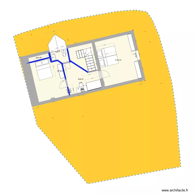 PRIEUX intérieur 1ER 1 bis eco + chien assis. Plan de PRIEUX intérieur 1ER 1 bis eco + chien assis. Plan de