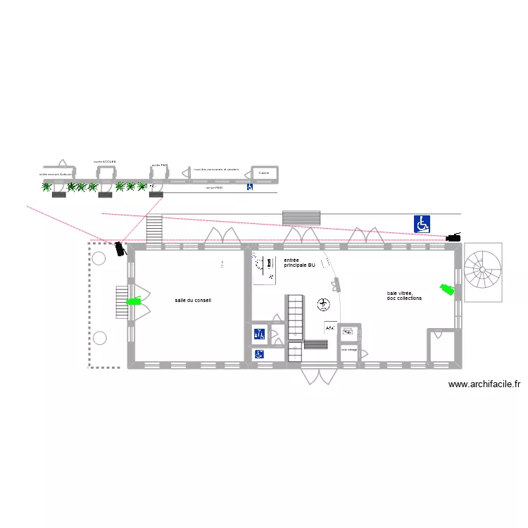 Bat.B.rdc. Plan de 10 pièces et 50 m²