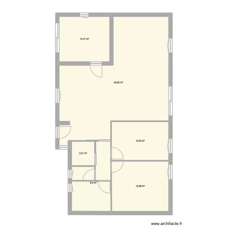 V1 AUBIGNAN. Plan de 6  et 90 m²