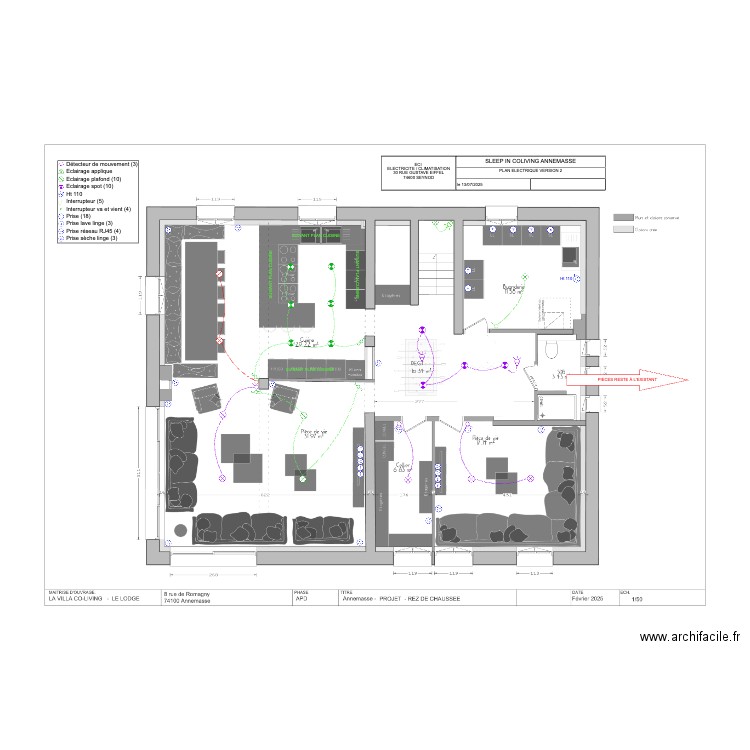 COLIVING ANNEMASSE REZ DE CHAUSSÉE. Plan de 0 pièce et 0 m2
