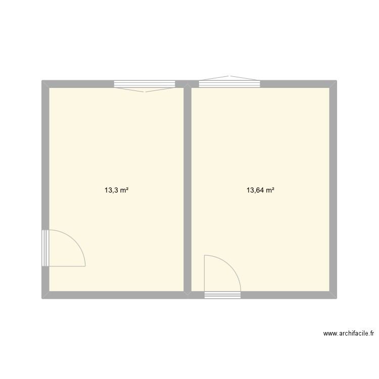 Projet paris. Plan de 2 pièces et 27 m2