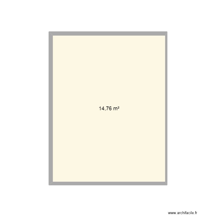 apaprtement. Plan de 1 pièce et 15 m2