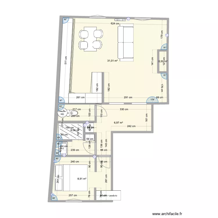 btz 2. Plan de 5  et 54 m²