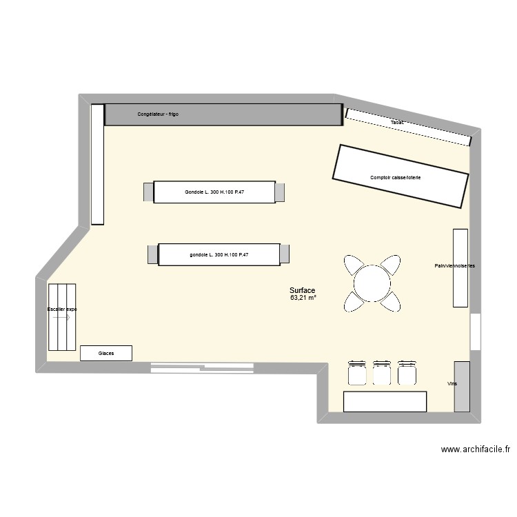 Tessin II. Plan de 1 pièce et 63 m2