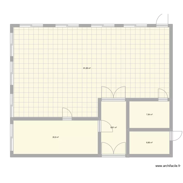 BUREAU MEDECINE. Plan de 5  et 136 m²