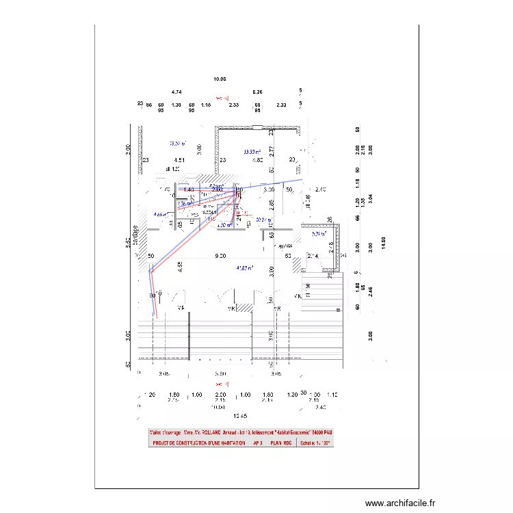 plan plomberie  RDC. Plan de 