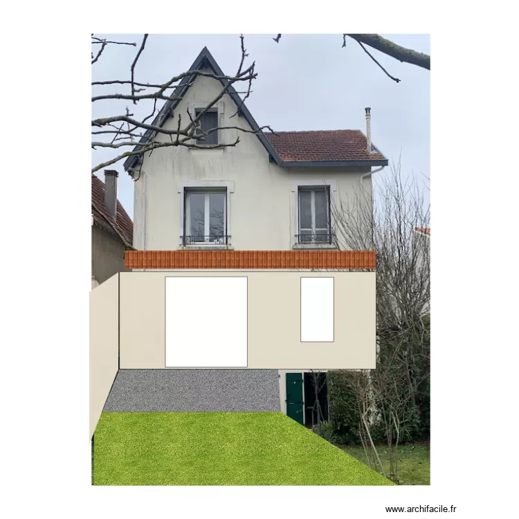 PC AVON FACADE ARRIERE. Plan de 