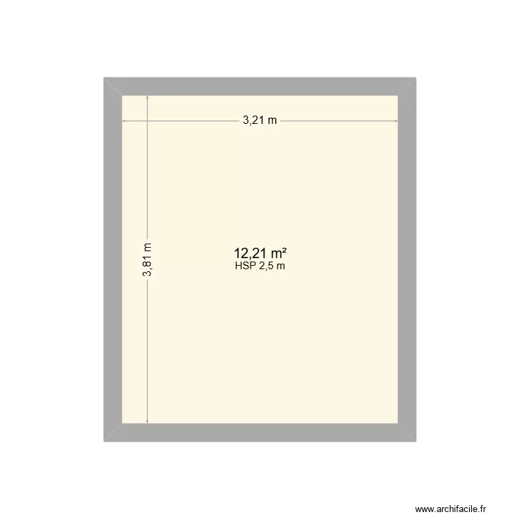 abri de jardin. Plan de 1  et 12 m²