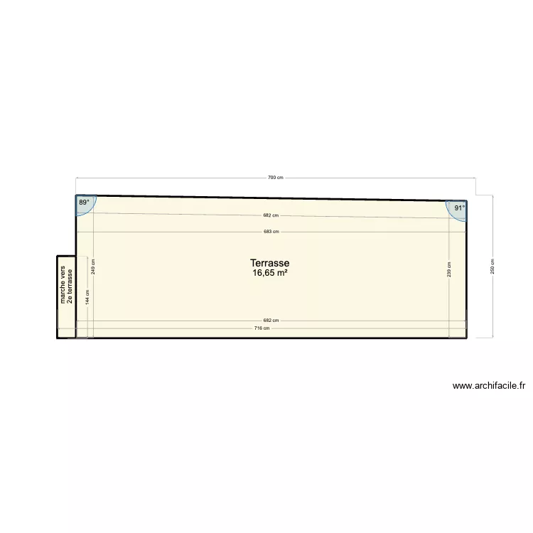 projet pergola. Plan de 