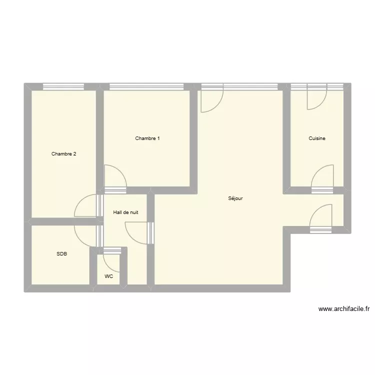 rue verte 168/17. Plan de 7 Pièces et 68 m²
