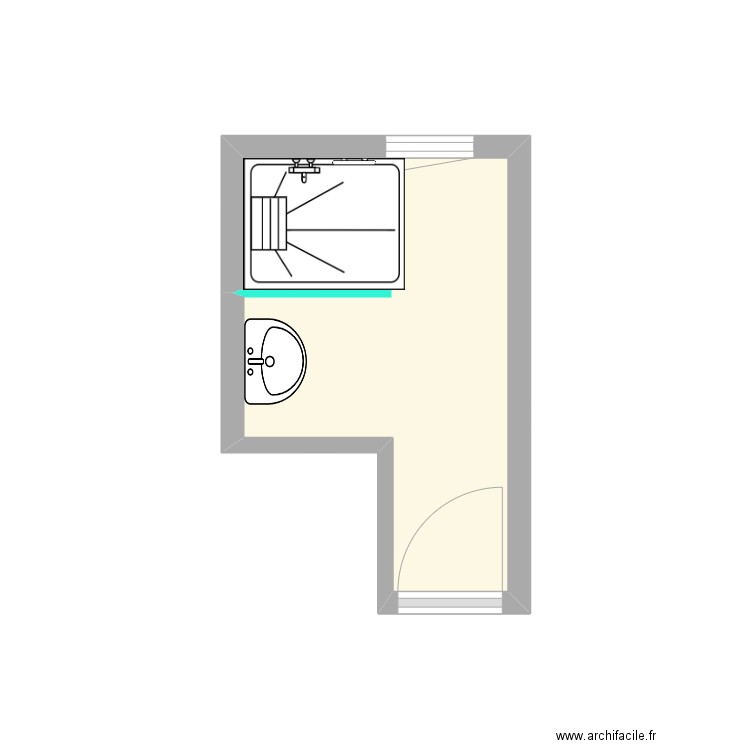 COUSTILLET 1. Plan de 1 pièce et 4 m2