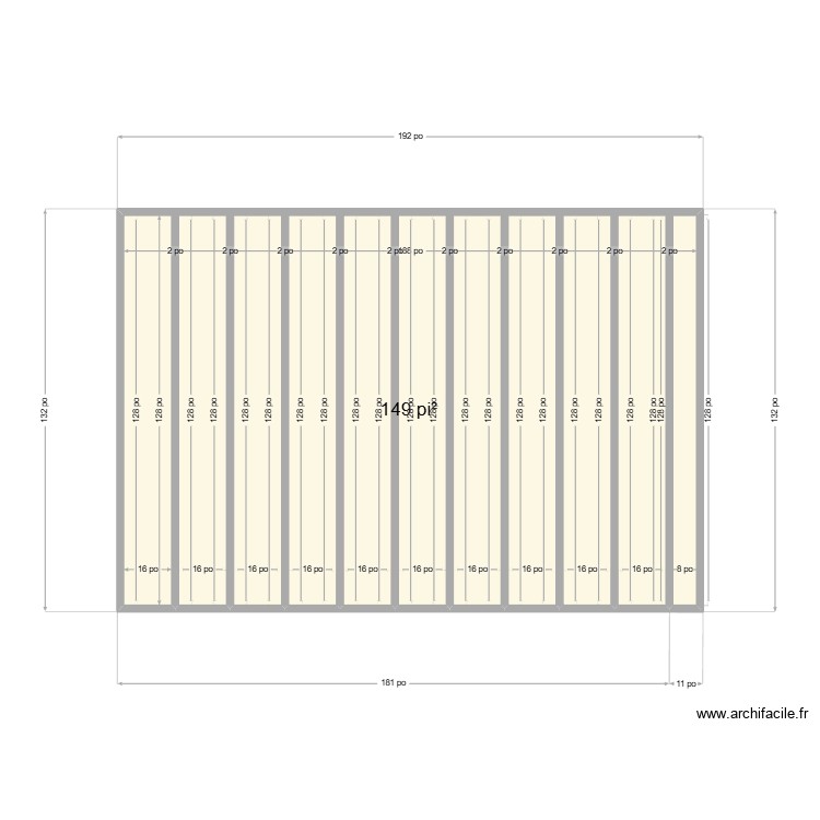 plancher poulailler. Plan de 0 pièce et 0 m2