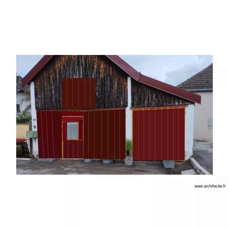 Bardage garage. Plan de 