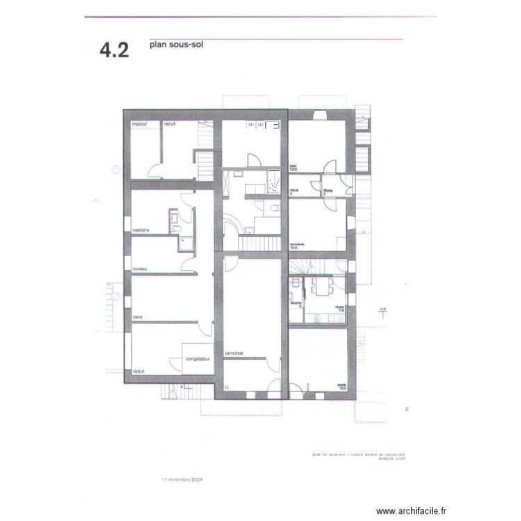 Chavalard excafé Sous sol. Plan de 0 pièce et 0 m2