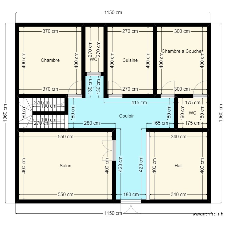 Plan de client 46 45 75 53 V3. Plan de 9 pièces et 104 m2