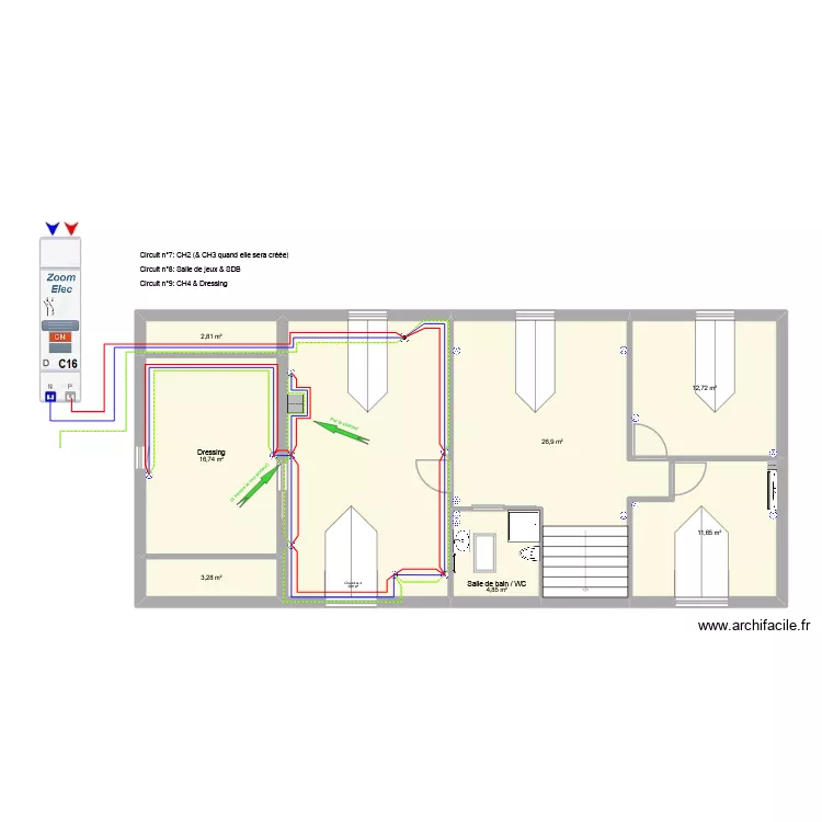 PC - Circuit n&deg;9 (CH4 & Dressing). Plan de 8  et 108 m²