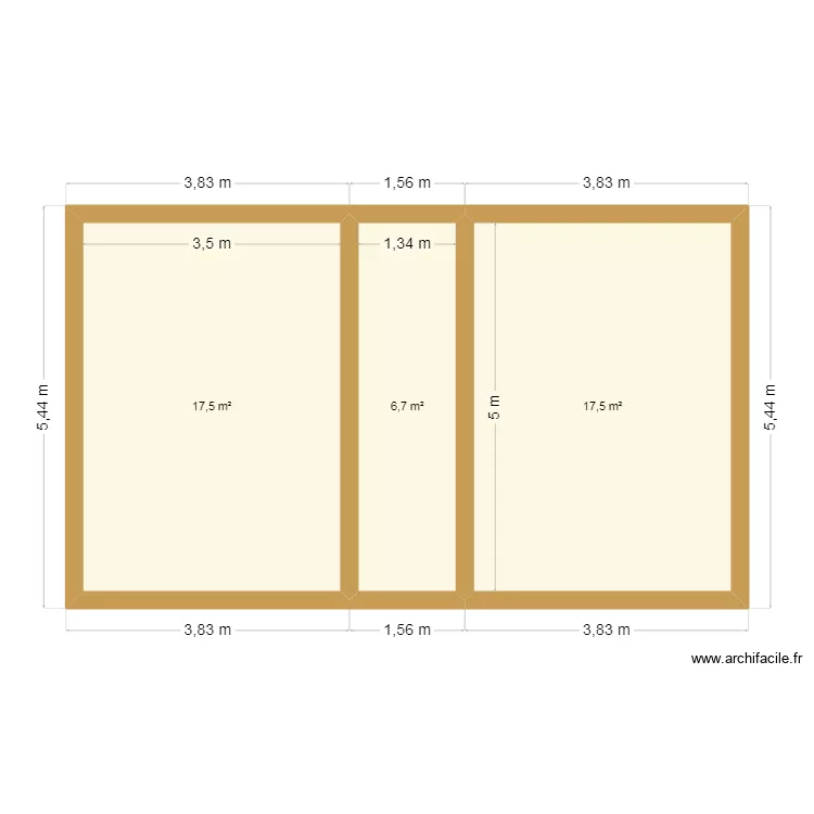 Petera Project. Plan de 3  et 42 m²