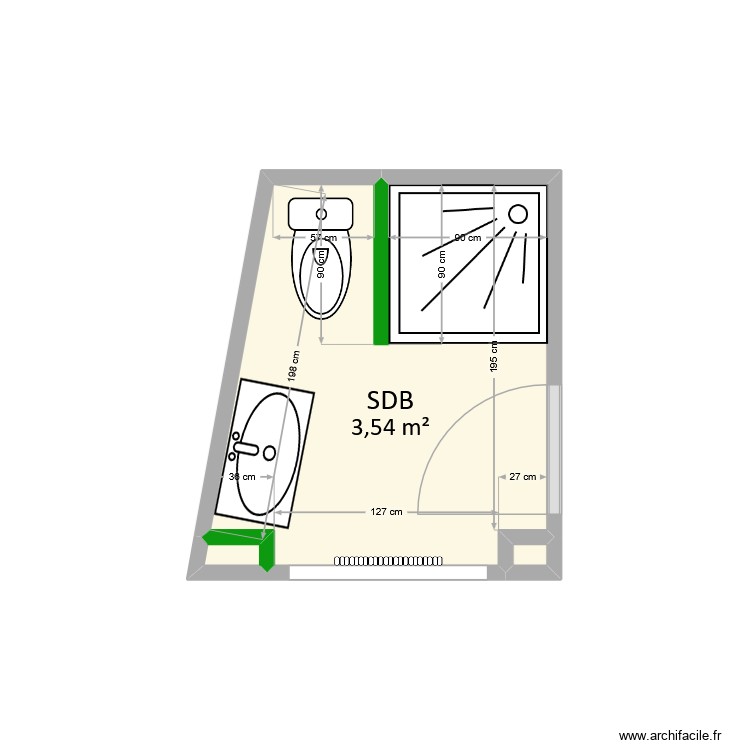 Hotto-Bouteleux - Projet SDB salon. Plan de 0 pièce et 0 m2 Hotto-Bouteleux - Projet SDB salon. Plan de 0 pièce et 0 m2