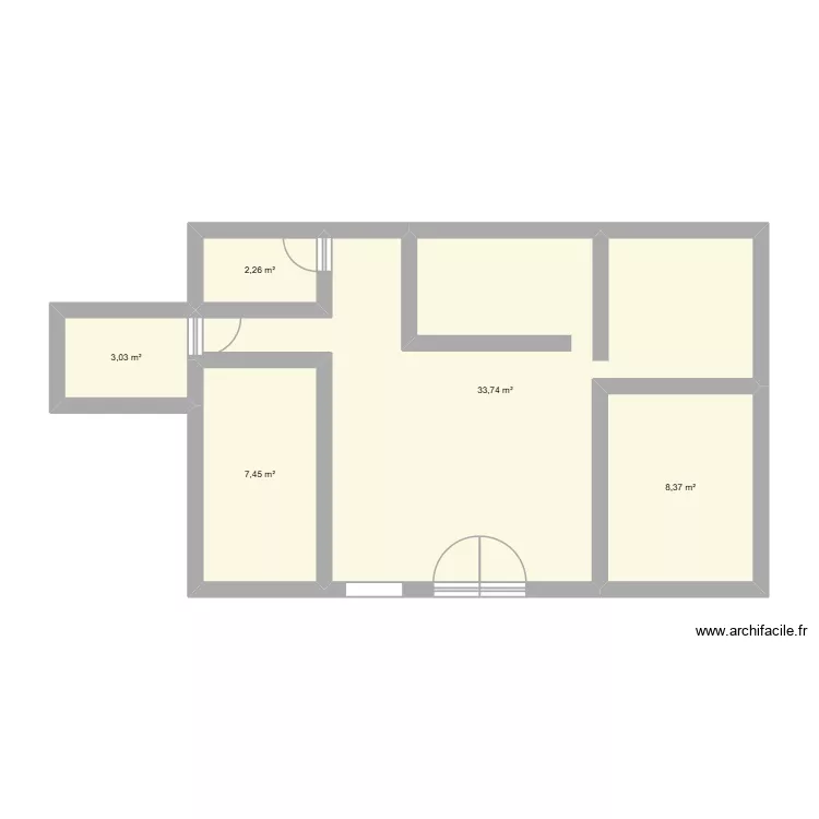 maison. Plan de 5  et 55 m²