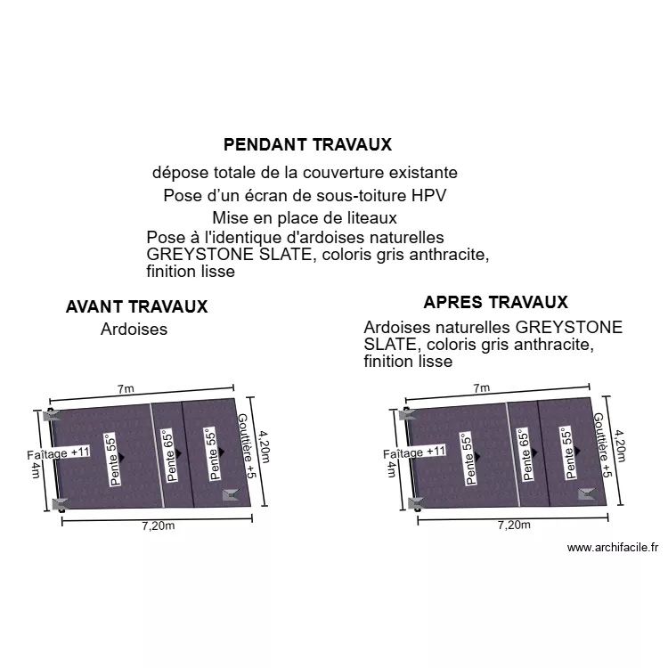 dp04 toiture PIERRE. Plan de 