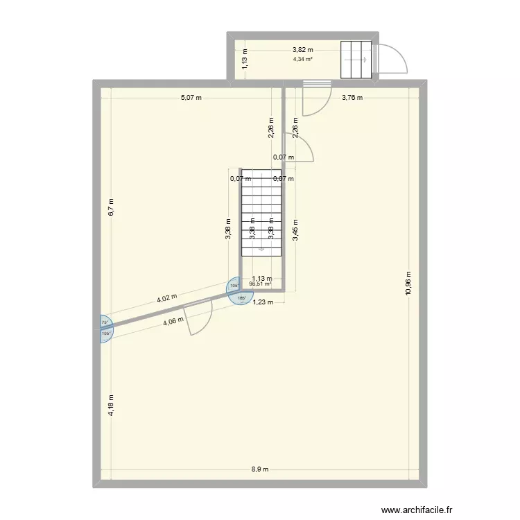 ss sl. Plan de 2 Pièces et 101 m² ss sl. Plan de 2 Pièces et 101 m²
