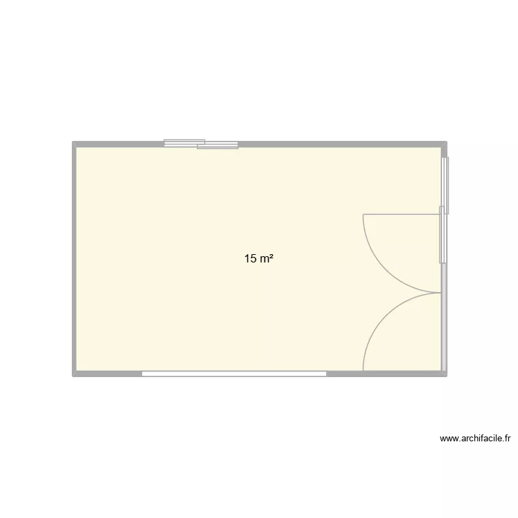 FACADE 2. Plan de 1 pièce et 15 m²