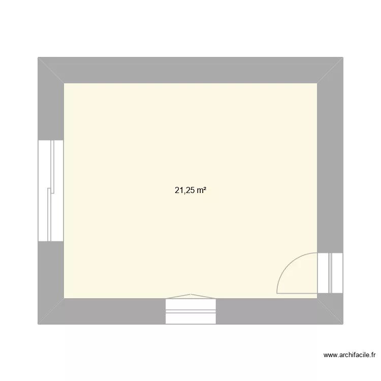 dépendance studio. Plan de 1 et 21 m² dépendance studio. Plan de 1 et 21 m²