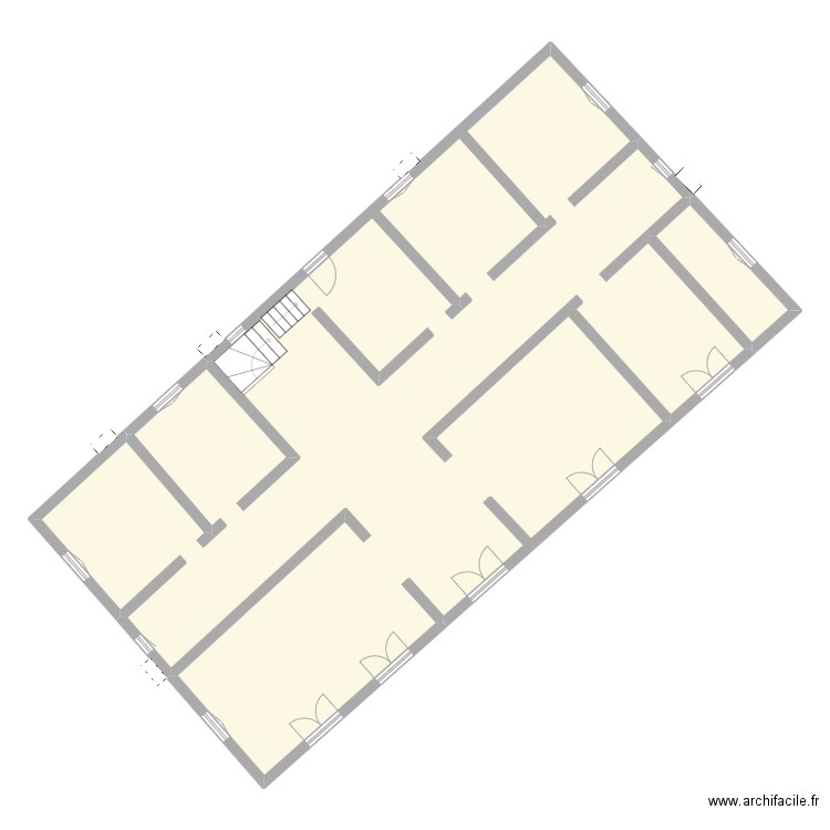 BAT77_maison. Plan de 2 pièces et 193 m2