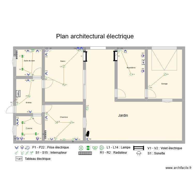 Meunier Habitat . Plan de 8 pièces et 127 m2