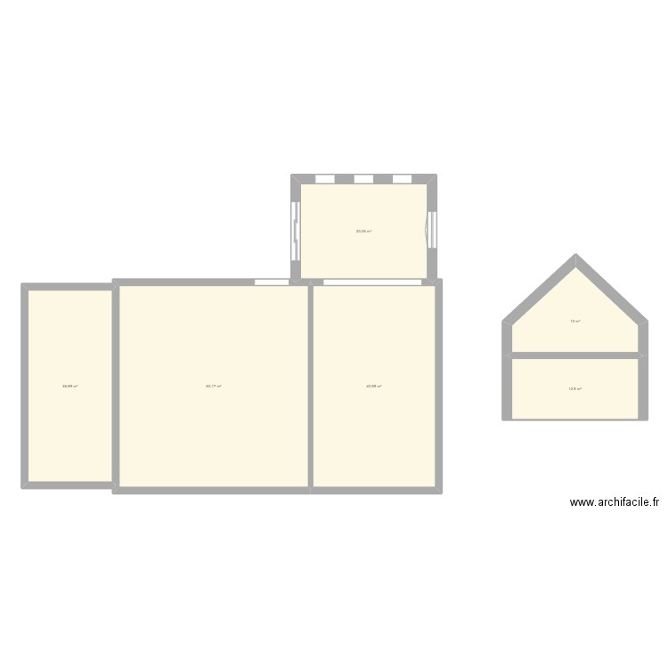 ROJET bULIN. Plan de 6 pièces et 176 m2