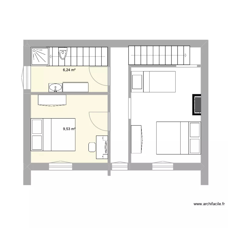 étage. Plan de 2 et 16 m² étage. Plan de 2 et 16 m²