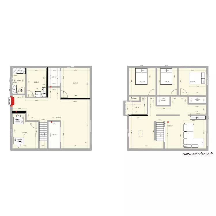 Plan futur RDC LOLONEL GTN. Plan de 15  et 163 m²