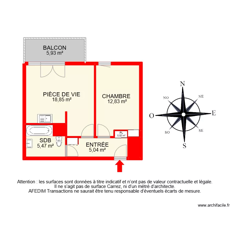 BI 31722. Plan de 8  et 63 m²