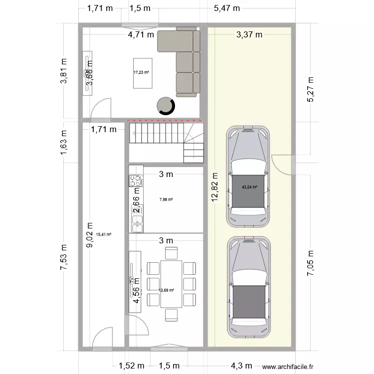 Stleger_42_rez. Plan de 5 Pièces et 98 m² Stleger_42_rez. Plan de 5 Pièces et 98 m²