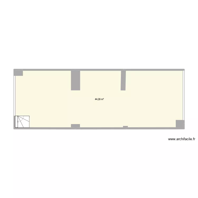 CUISINE ET SALON SOLEIL. Plan de 