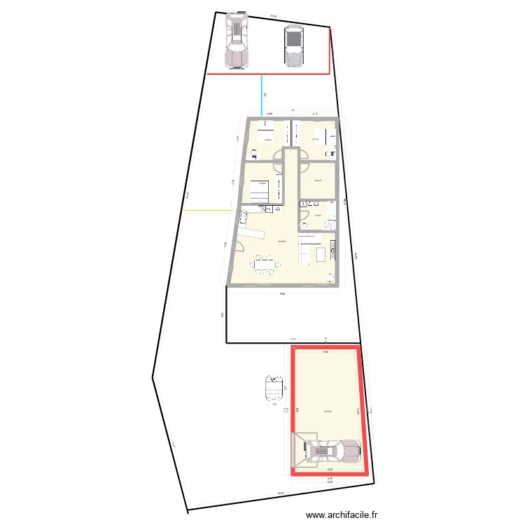 plan 2. Plan de 7 et 179 m² plan 2. Plan de 7 et 179 m²