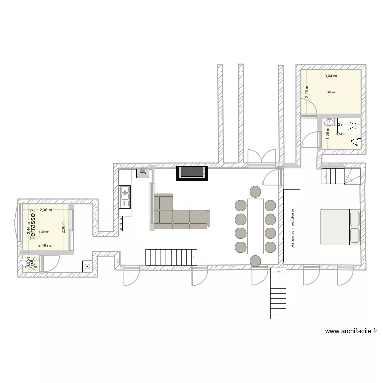 en cours 3. Plan de 3 et 16 m² en cours 3. Plan de 3 et 16 m²