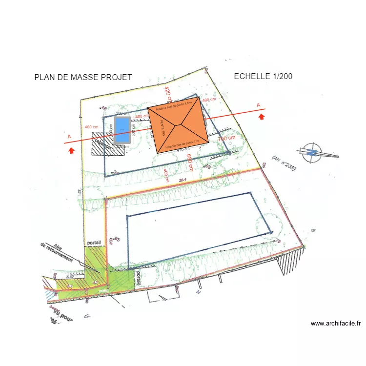 MASSE JORGE TOITURE. Plan de MASSE JORGE TOITURE. Plan de